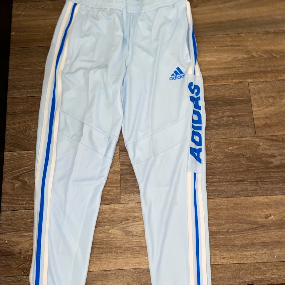 Addidas men light blue joggers
